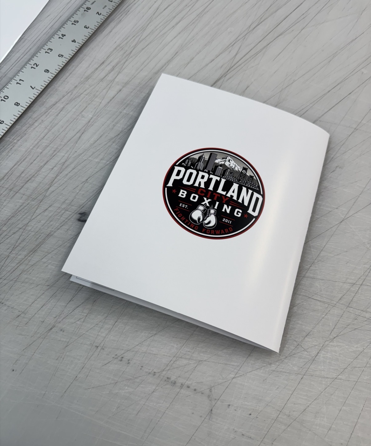 Portland City Boxing sticker and decal sheet