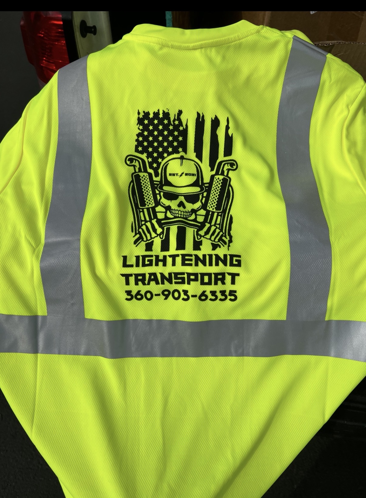 Lightening Transport hi-vis safety vest